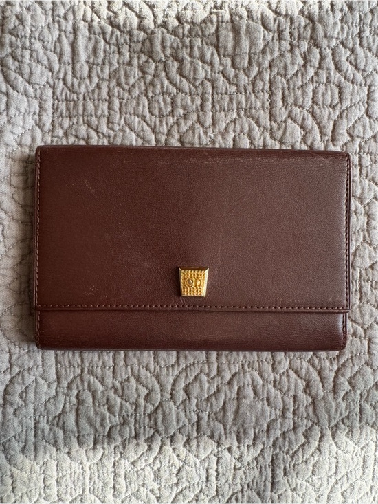Dior Handbags - Christian Dior Vintage Leather Tri-fold Wallet